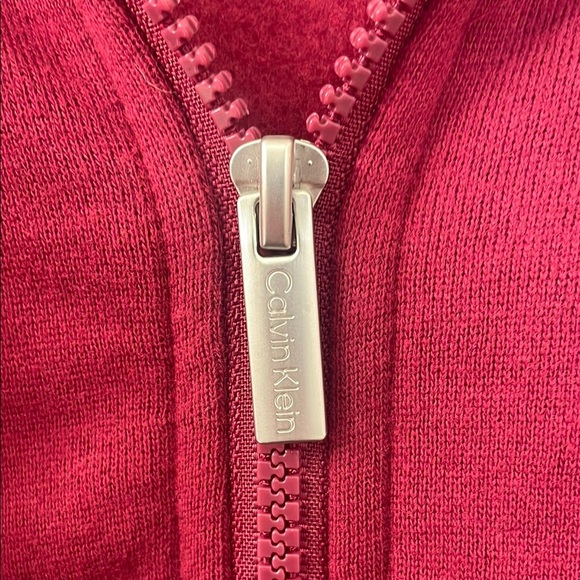 Calvin Klein Red Hoodie with Black and White Accents - Picture 3 of 6